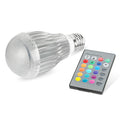 Color Changing LED Bulb - 16 Colors with 24-Key Remote for Mood Lighting | E27 Base, 9W RGB Decor Bulb