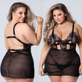 Siamese Seductive Women's Erotic Underwear in black and lace, featuring delicate straps and sensual design by CJ.