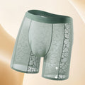 Men's leopard jacquard long track pants by cj featuring seamless design, anti-wear leg lace, and stylish sporty fit.