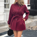 Women's Long Sleeve Sweater Overcoat Coat