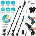 4-in-1 Cordless Garden Tool Set - Electric Chainsaw & Pruning Shear with 5.5FT Pole | Includes 2 Batteries for Tree Trimming & Yard Work