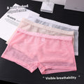 See-through nude feel lightweight breathable elastic low waist boxer briefs from CJ, showcasing smooth fabric and comfortable fit.
