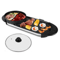 Smokeless Korean BBQ Grill & Shabu Shabu Pot - 2-in-1 Electric Cooker for 2-10 People, 2200W - whimsywagon