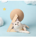 Wall Mount Cat Toy | Sisal Ball & Scratching Post for Active Cats