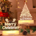 3D Christmas LED Night Light | Acrylic Decoration with Stand
