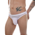 Mens Mesh Sheer Briefs with Faux Pouch Underwear