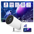 Portable CJ home video projector with auto focus, wide-angle lens, compact design, ideal for home entertainment and movies.