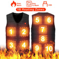 USB Heated Vest - 10-Zone Heating with Adjustable Temperature Control - whimsywagon
