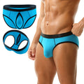 Men's low waist briefs by CJ, featuring comfortable fit and classic design, shown on a model.
