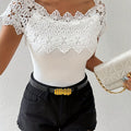 Seamless Solid Color Sexy Lace Top - whimsywagon