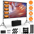 120-inch Projector Screen with Stand - Portable & Foldable for Indoor/Outdoor - whimsywagon