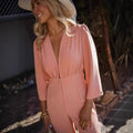 Casual V-Neck Jumpsuit for Women - Flattering Slim Fit
