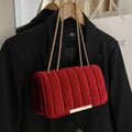 One-Shoulder Velvet Chain Crossbody Bag – Elegant Soft Velvet Fashion Purse