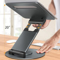Aluminum Alloy Laptop Stand | Adjustable 360° Rotating Notebook Bracket Desktop Base for Office & Home Use