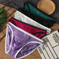 Men's low waist transparent visual underwear by cj, showing soft, sheer fabric and sleek design on a neutral background.