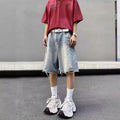 Ripped Frayed-edge Loose-fit Casual Versatile Denim Shorts - whimsywagon