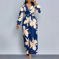 Women's Long Sleeve Romper - Printed Jumpsuit for Everyday
