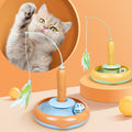 2-in-1 Cat Toy with Feather | Automatic Turntable for Self-Play