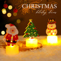 LED Christmas Tree Santa Snowman Candle Lights | Creative Small Night Light Home Decor