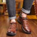 Men’s Plus Size Leather Outdoor Shoes – Durable Casual Footwear