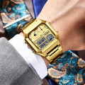 Multifunction Sports Chronograph - Dual Display, Luminous Hands, 100m Waterproof