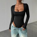 Sexy And Chic Square-neck Top For Fall And Winter - whimsywagon