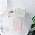 Bathroom Wall Shelves & Storage | Over Toilet Organizer Rack with Towel Bar, Adhesive