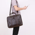 Premium Leather Men’s Briefcase & Shoulder Crossbody Bag