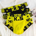 Men's high-cut ribbed cotton briefs by CJ, breathable sports underwear with a snug fit and ribbed texture.