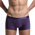 Men's Ice Silk Traceless Mid Waist Boxer Briefs by CJ, lightweight and smooth fabric, shown on a mannequin or model.