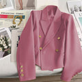 Womens Casual Retro Cropped Western-style Blazer - whimsywagon
