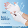 White Cotton Fingerless Gloves for Artists, Gaming & Hand Care - Breathable & Thin