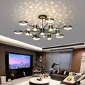 Nordic Star chandelier set by cj featuring five-light luxury ceiling fixture with star design, ideal for whole home lighting.