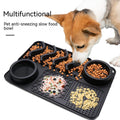 Dog licking pad for food enrichment, featuring textured surface to help reduce anxiety and boredom in dogs.