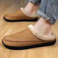 Men’s Indoor Plush Cotton Slippers – Warm Anti-Slip Winter House Shoes
