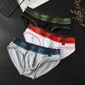 Men's low waist cotton underwear by CJ, snug and breathable fit, designed for comfort and sexy style.