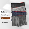 Mens Long-staple Cotton Antibacterial Boxer Briefs Skin-friendly - whimsywagon