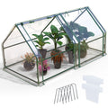 Portable Greenhouse 6x3ft - Waterproof PVC Cover with Zipper Doors for Patio & Garden - whimsywagon