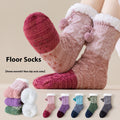 Lambswool Crew Socks - Thick & Warm Mid-Calf Socks with Non-Slip Grip