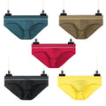 Men's underwear by CJ featuring a large pouch, made from graphene-enhanced fine modal fabric, shown in navy blue.