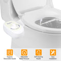 Non-Electric Bidet Toilet Attachment - Mechanical Fresh Water Spray with Adjustable Pressure - whimsywagon