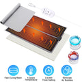 Smart resin heating mat by cj with programmable timer and four temperature settings for curing epoxy and silicone molds.