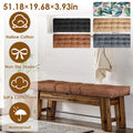 Bench Seat Cushion - 51x20 Inch Water-Resistant Pad for Indoor & Outdoor Furniture - whimsywagon