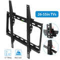 cj TV wall mount with dual arms for 26-55 inch TVs, tilting bracket, VESA 400x400mm compatible, heavy-duty support