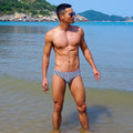 Men's Swim Briefs Low Waist Tether Vertical Stripes