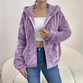 Casual Cozy Loose-fitting Hoodie With A Hood Zipper And Plush Pockets - whimsywagon