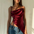Womens Satin Slip Camisole Top For Outwear - whimsywagon