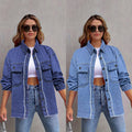 New Relaxed-fit American-style Streetwear Washed-up Collar Jacket - whimsywagon
