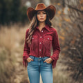 Boho Feather Print Top - Patchwork Design Slim Fit Jacket