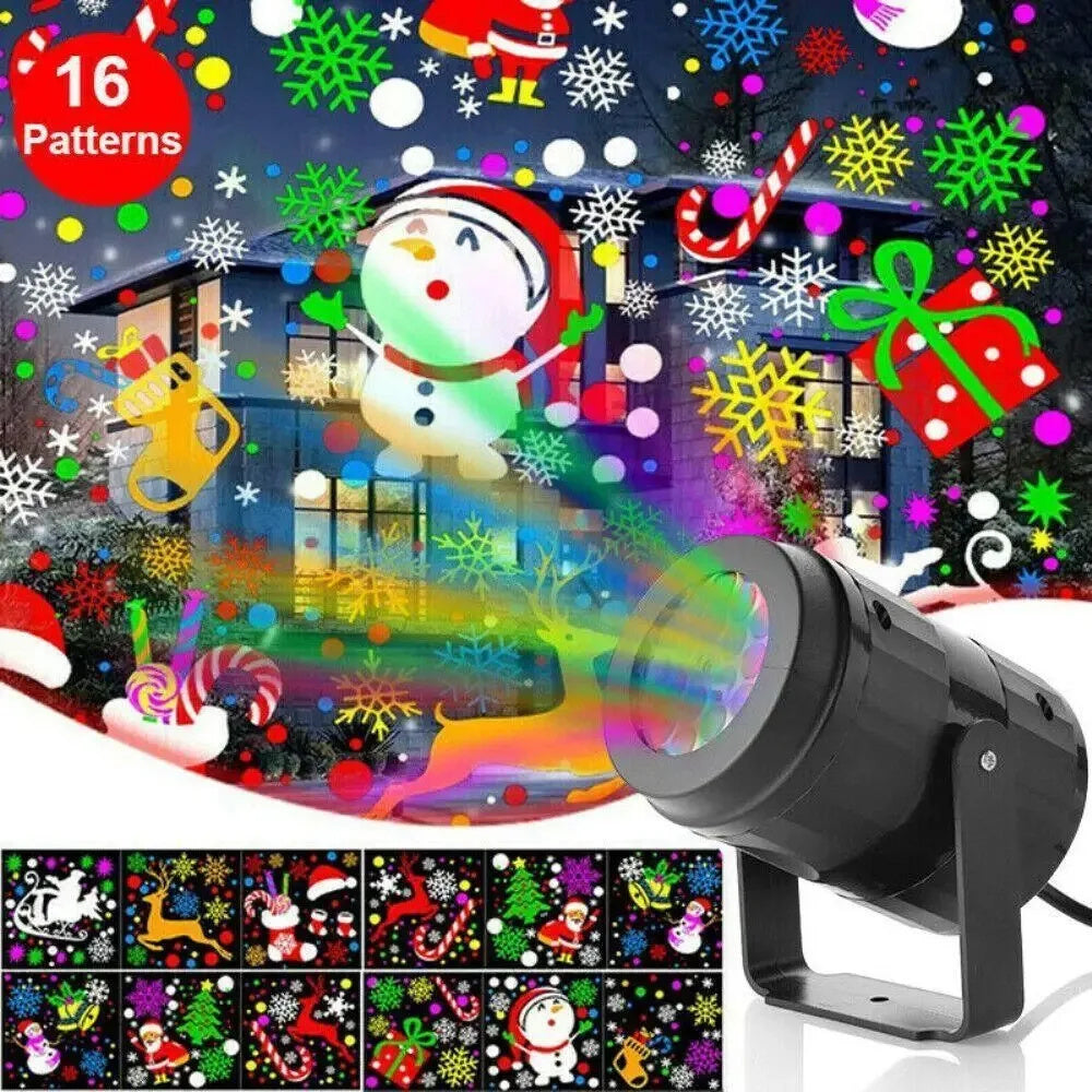 Snowflake Projector Light | Rotating LED Patterns for Outdoor Christma ...